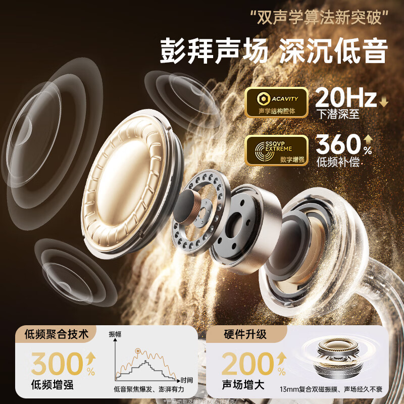 Wei Lide No. 1 on the gold list丨Million-selling Bluetooth headset ear clip bone conduction concept open wireless non-in-ear sports running game AI noise reduction for men and women