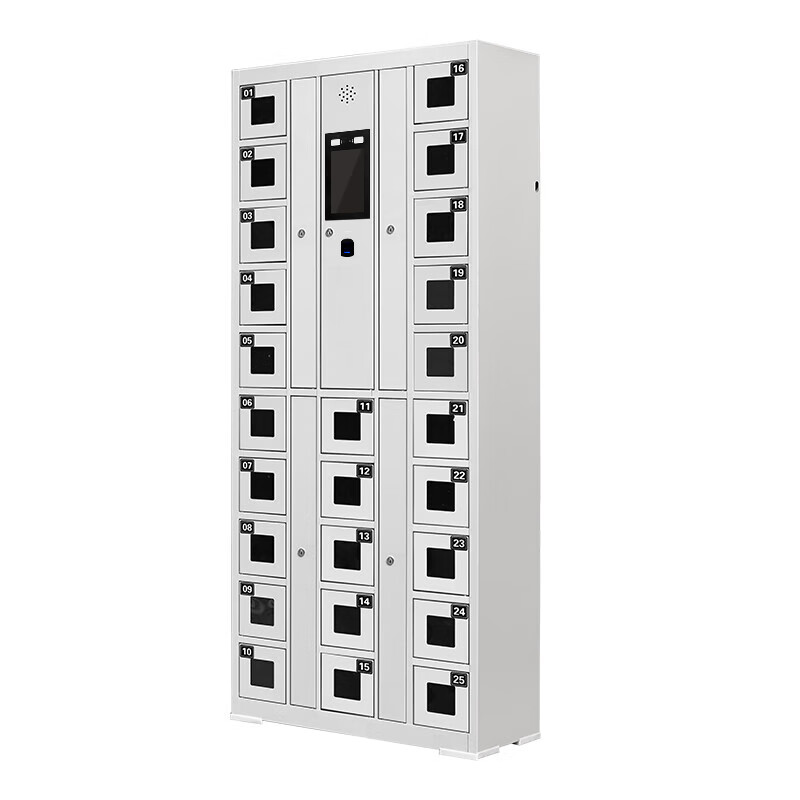 Huayu Huiyang 25-door system mobile phone cabinet shift cabinet intelligent dual authentication time management face recognition + fingerprint charging on-site detection model HY-DSJG14