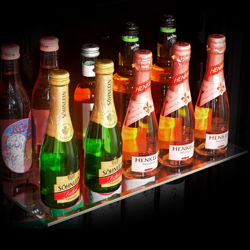 PULADI variable frequency first-class energy-efficiency ice bar, independent freezing area, home living room refrigeration, frost-free office refrigerator, dual-temperature beverage, wine cabinet, tea and fruit freshness and ice making, 1.76 meters, pearlescent white, dual-temperature, freezing + refrigeration 229L