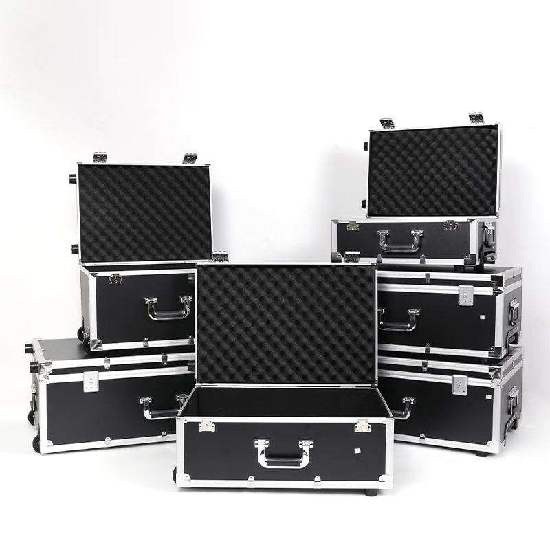 Changlv CHANGLY Trolley Toolbox Aluminum Alloy Instrument Equipment Box Tool Storage Box Model Transport Case Flight Case 28-inch Trolley Case Gray Right Angle