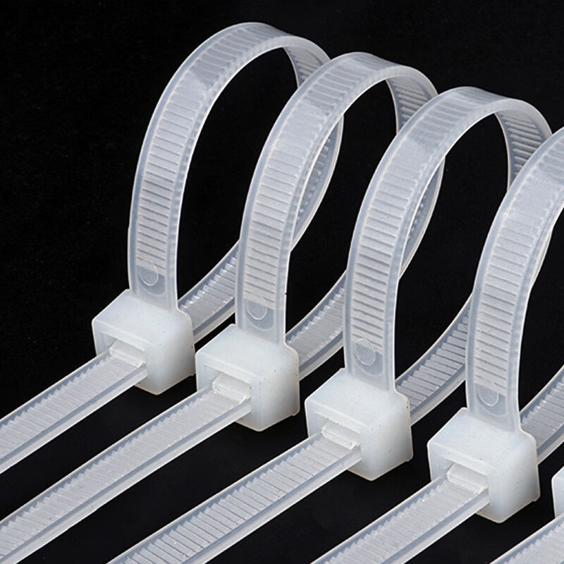 JZ9009 nylon cable tie 3.6*300mm/national standard/industrial grade/PA66 new material white 100 pieces/bag