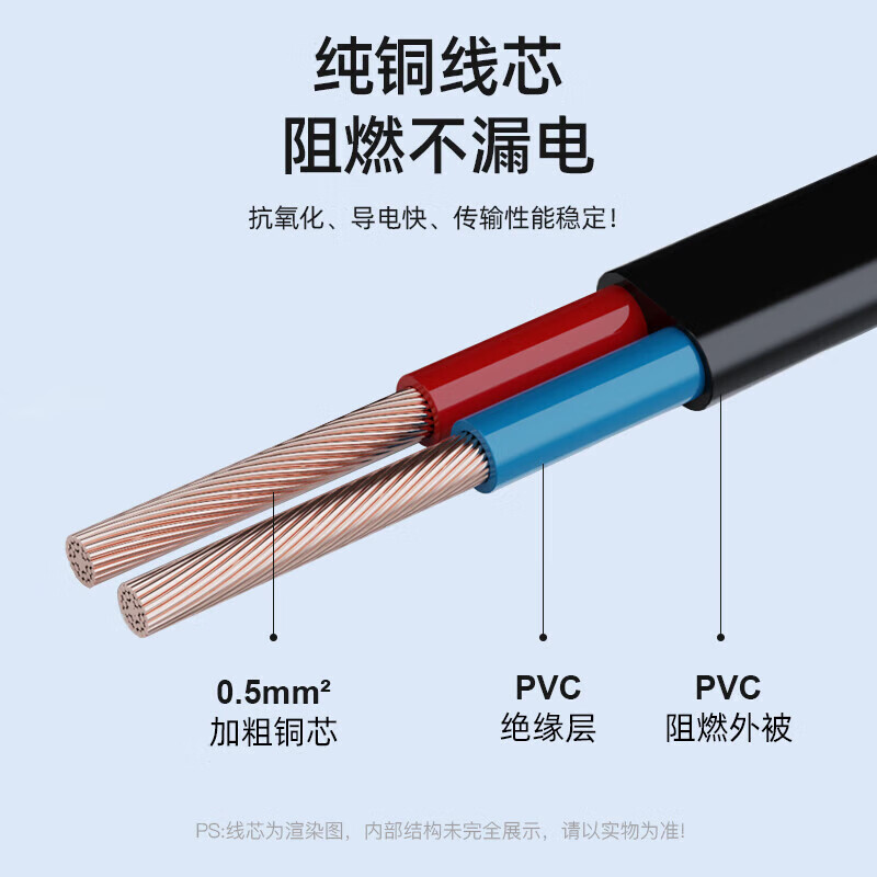 Jinling Shengbao HP HP/Epson printer power cord 2-hole eight-shaped 1111/2621/R330/L3118 inkjet printer copier Canon Samsung plug cord wire