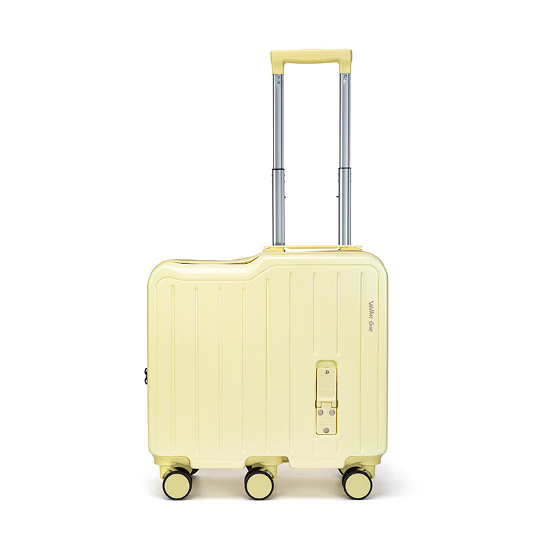 Walker Shop children's suitcase boarding case 2025 new rideable trolley case for boys and girls travel artifact password suitcase lemon yellow 20 inches boarding case