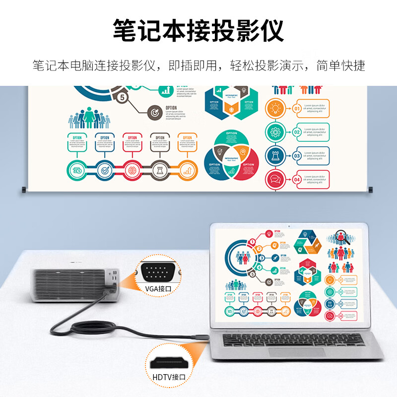 Jinghua HDMI to VGA female to male converter with audio port HD video adapter adapter laptop set-top box connected to TV monitor projector Z134