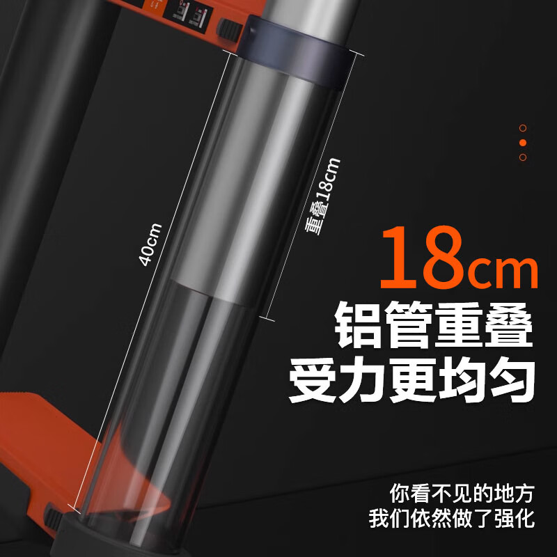 BAFEN Telescopic Ladder Multifunctional Straight Ladder Folding Aluminum Alloy Ladder Engineering Thickened Lifting Portable Home Ladder 5.5m Straight Ladder Double Hook + Wheel *1