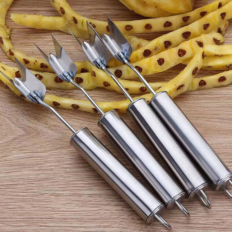Andena all-steel pineapple clip stall gift kitchen gadget pineapple knife thickened stainless steel pineapple eye remover all-steel pineapple eye remover (1 piece)
