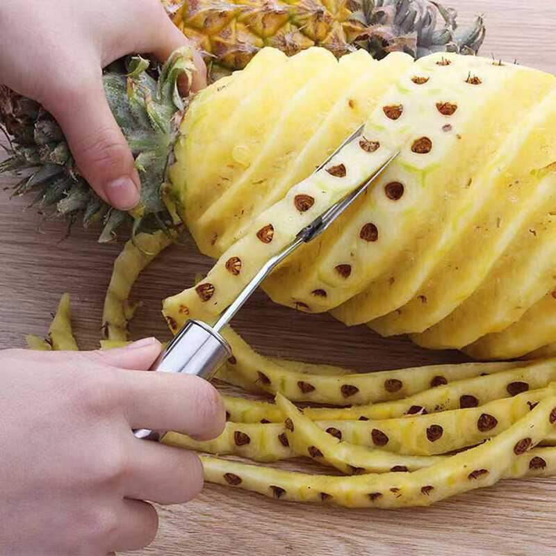 Andena all-steel pineapple clip stall gift kitchen gadget pineapple knife thickened stainless steel pineapple eye remover all-steel pineapple eye remover (1 piece)