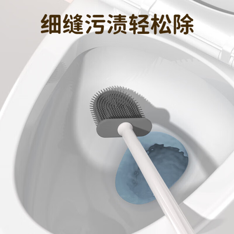 Cute bathroom cat toilet brush bathroom toilet cleaning artifact soft glue wall hanging creative no dead ends cleaning brush pink cat toilet brush set