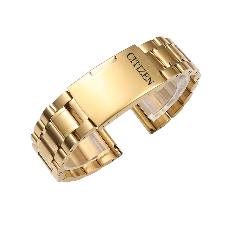 GIOIO adapts to Citizen watch strap steel strap adapts to original light kinetic energy mechanical watch folding buckle men's stainless steel bracelet curved interface silver 20mm