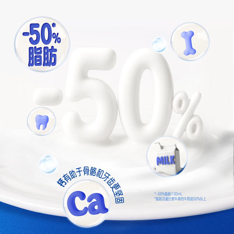 Mengniu low-fat high-calcium milk 250ml*24 boxes breakfast fitness companion new year gift box