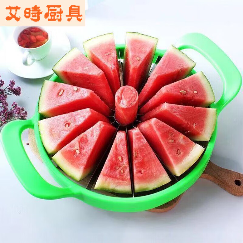 Chaosihui cutting watermelon artifact slicer stainless steel fruit divider cantaloupe watermelon special knife apple slicer - inner diameter 10 cm 1 piece