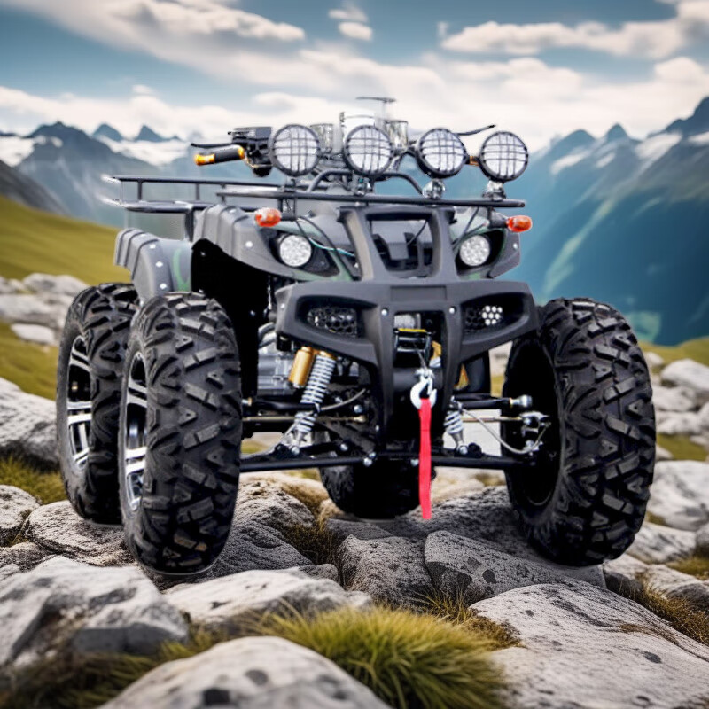Septi ATV four-wheel off-road motorcycle all-terrain Big Bull automatic electric mountain motorcycle four-wheel drive gasoline Big Bull 200 water-cooled manual transmission 14-inch aluminum wheel