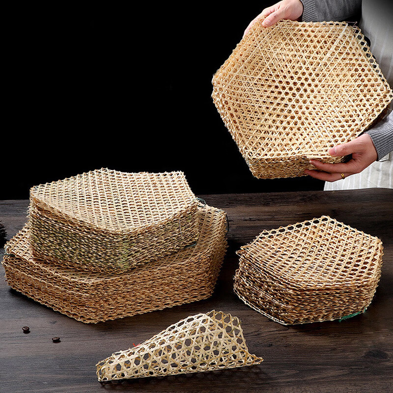 Quanshi Zhuda net bamboo steaming mat bamboo bamboo mat anti-stick pot bottom stewed fish anti-paste artifact hexagonal bamboo grate 9 up to 10 pieces