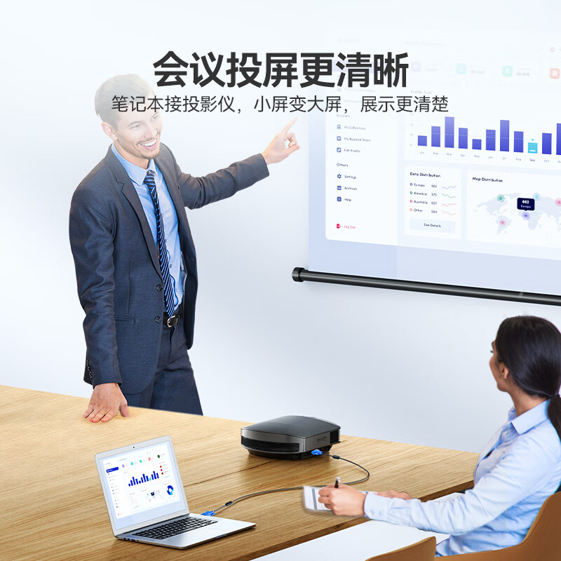 Shanze high-definition VGA cable double magnetic ring 3+6 copper core desktop computer host connected to projector display video signal connection cable 1 meter VM-1010