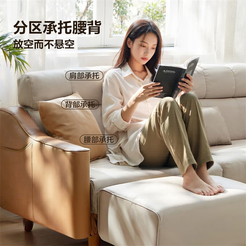 Quanyou Home Sofa Bed Nordic Simple Furniture Technology Fabric Sofa Three-Place Foldable Two-Purpose Recliner Sofa Bed