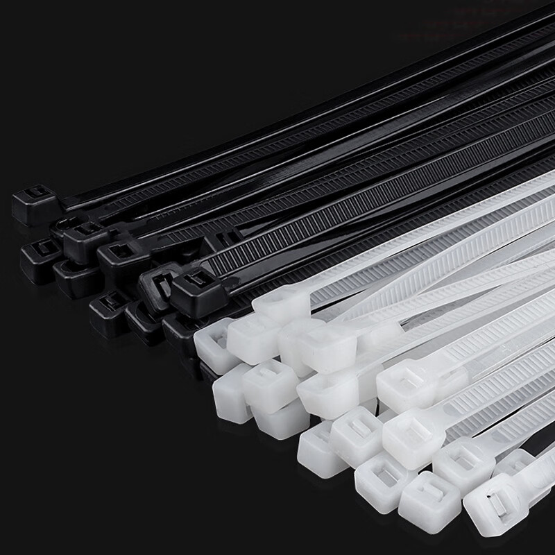 JZ9009 nylon cable tie 3.6*300mm/national standard/industrial grade/PA66 new material white 100 pieces/bag
