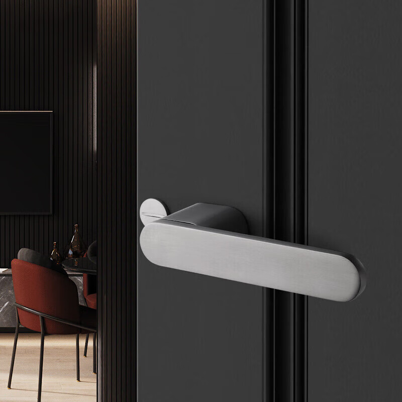 Modern simple door lock universal home bedroom bathroom door wooden door lock door handle black