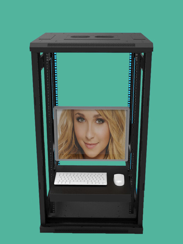 19-inch cabinet LCD monitor mounting bracket embedded industrial control monitor LED monitor special panel Separate U-shaped frame does not include monitor fixing arm 1x1x1cm