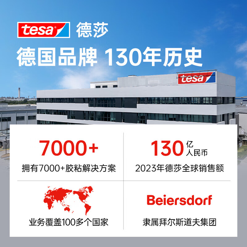 Tesa cloth tape, window windproof tape, carpet fixing, traceless tape, hand-tearable film and television tape/pipe tent repair strong glue 4687 black 25m*48mm