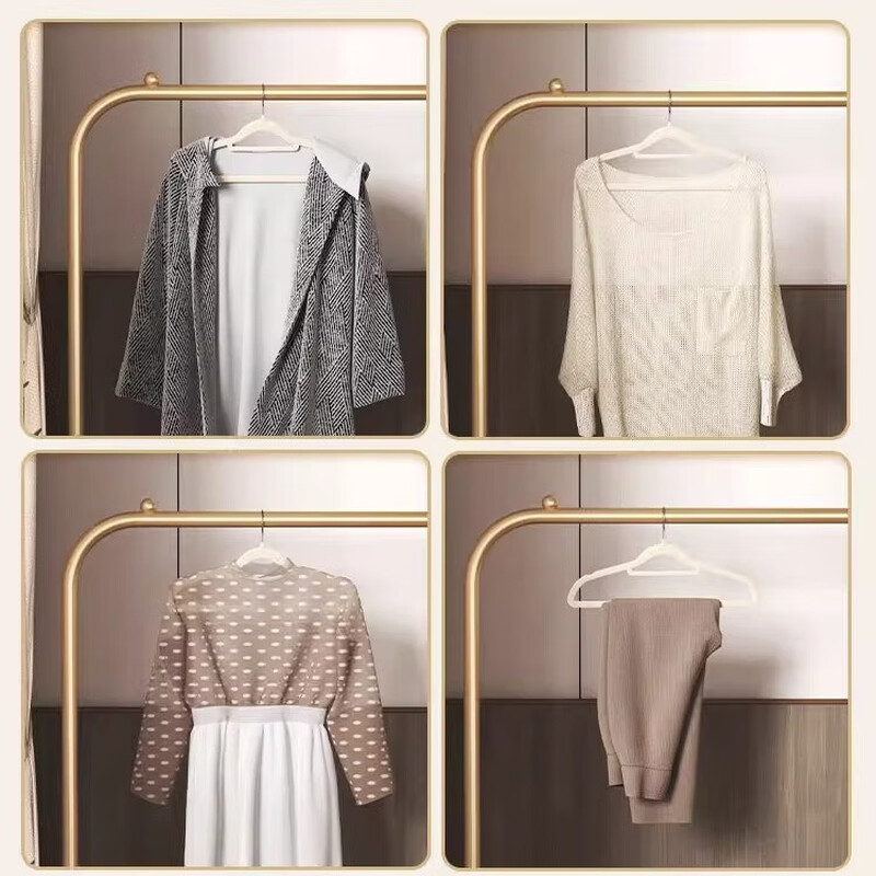 Good wife flocked clothes hanger milk white household anti-slip non-marking non-snaking revolving hook head bedroom wardrobe clothes hanger
