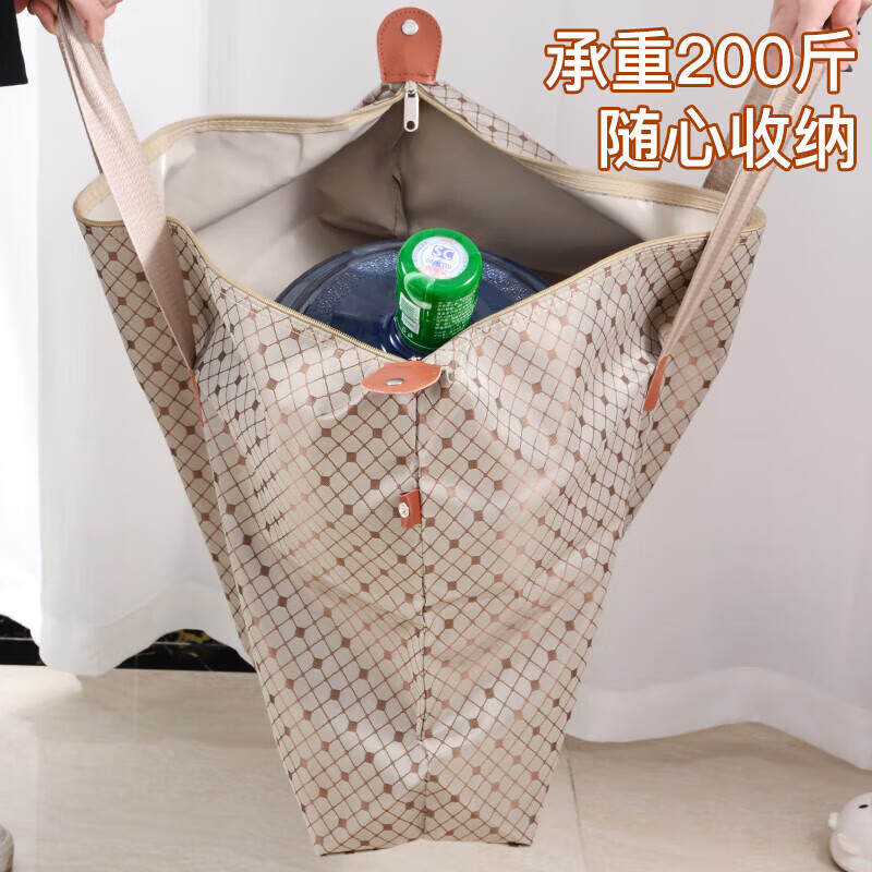 Kindergarten quilt storage bag waterproof large-capacity Oxford cloth duffel bag for students and children to wear clothes, champagne color - double thickened, extra large (for winter 12 catties quilt)