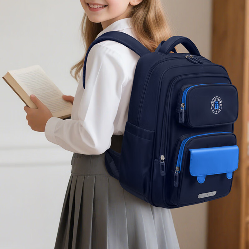 Golf (GOLF) schoolbag primary school boys grade 1-3-6 lightweight spine protection and burden reduction children's backpack girls backpack large capacity