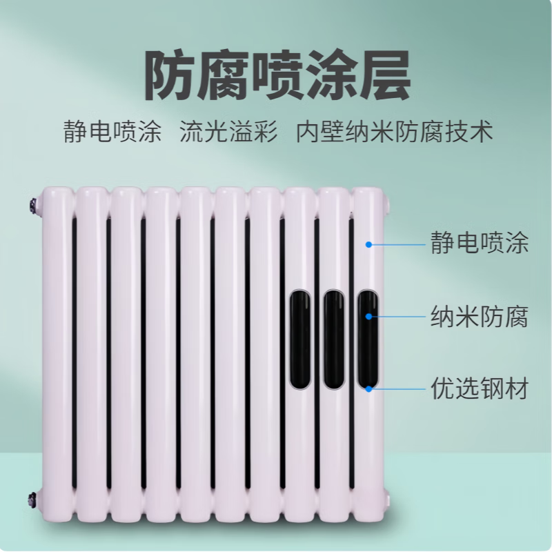 Chunyi steel two-column radiator wall-mounted radiator household water heating central heating large water channel anti-corrosion heating radiator 600mm (three-column starting shot)