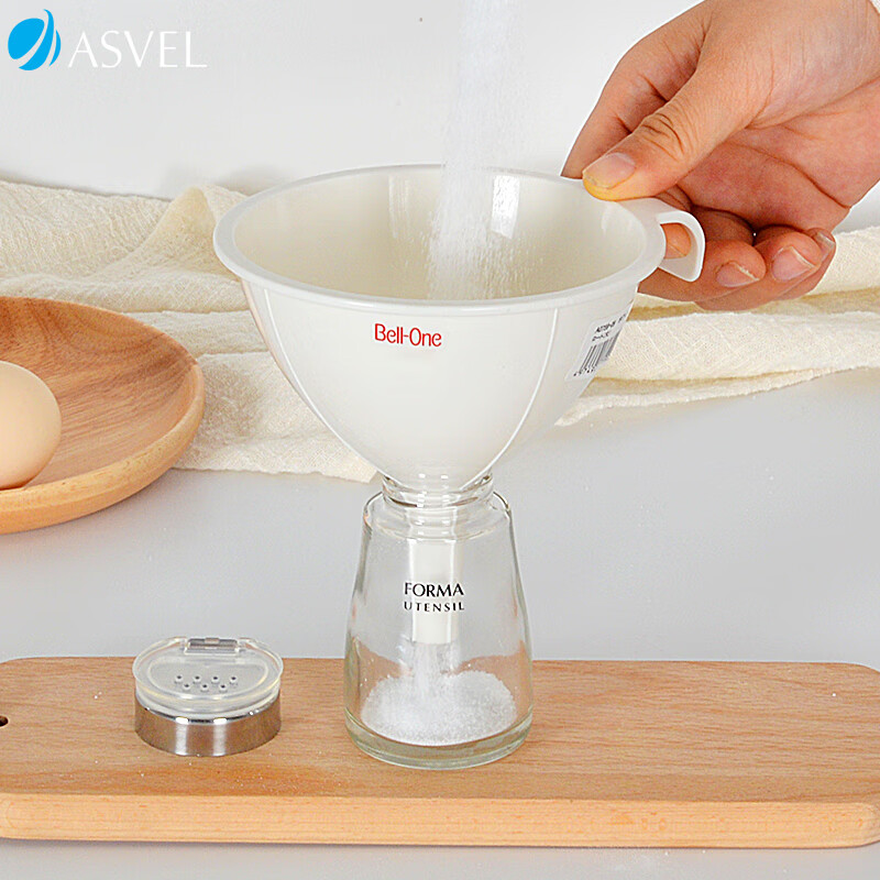 ASVEL imported plastic funnel food grade kitchen household large diameter small funnel leaking oil leaking soy sauce vinegar red wine small size