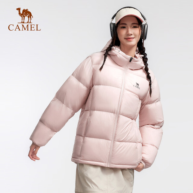 Camel (CAMEL) outdoor down jacket 600 puffs for men and women new short thick coat bread coat