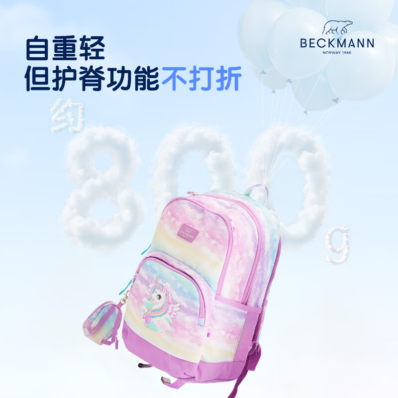 Beckmann spine protection and burden reduction primary school children's high-value school bags for boys and girls in grades 1-3 large-capacity school backpacks