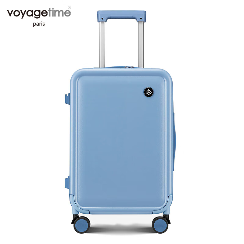 Voyagetime suitcase trolley case small boarding case universal wheel student suitcase sturdy and durable password box 16 inches blue