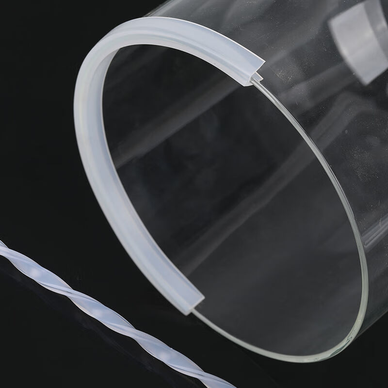 Silicone U-shaped transparent edge strip, high temperature resistant waterproof sealing strip, glass mechanical card slot edge strip, anti-collision strip, 5 meters package, silicone 15*13 inner card 7.5-10mm