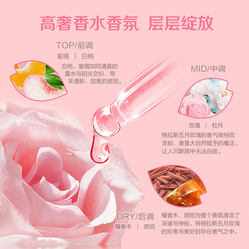 Diaopai High Luxury Fragrance May Rose Fragrance 3kg*1 bottle of sterilizing and odor-removing microcapsule laundry detergent on clearance