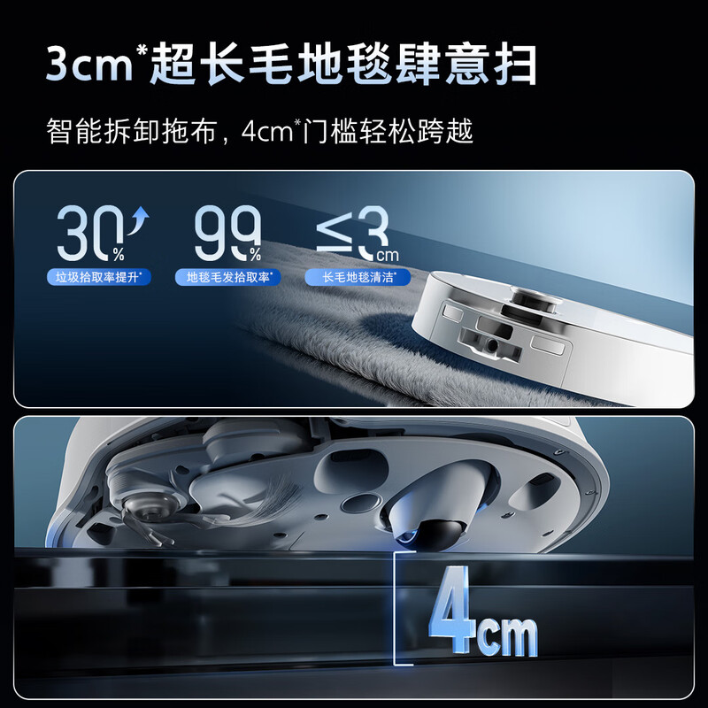 Roborock P20 Ultra Plus sweeping robot, integrated sweeping and mopping, ultra-thin automatic water supply and discharge, household automatic cleaning, mop cleaning and dust collection, P20 Ultra Plus automatic water change, flagship new model