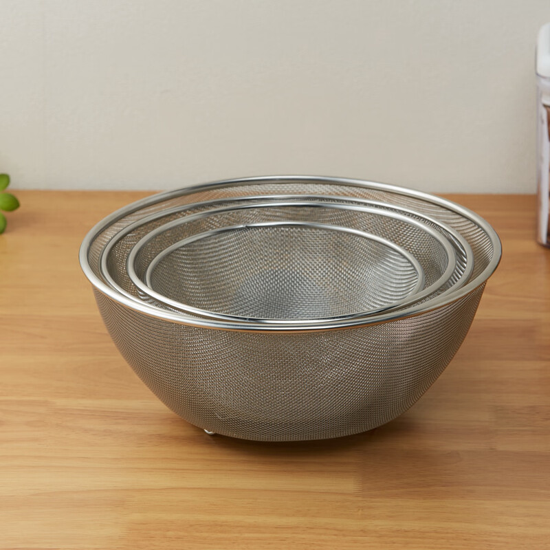 NITORI Yideli Home Kitchen Drainage Basket Standing Stainless Steel Mesh Basket Stainless Steel Mesh Basket L