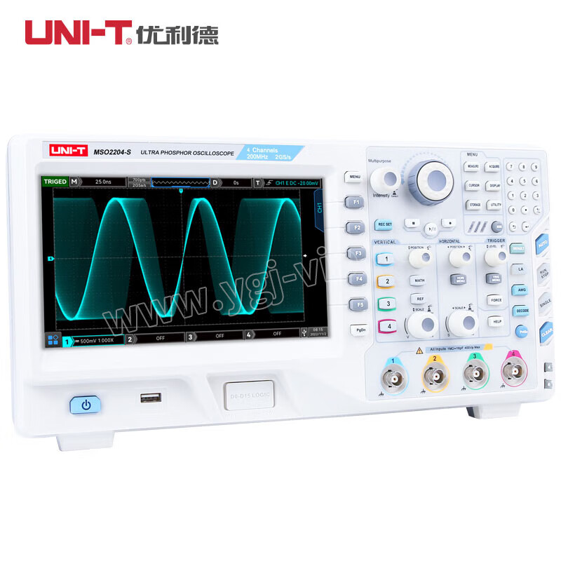 Unilide UPO2204 digital fluorescence oscilloscope MSO2104-S oscilloscope 200M dual four-channel 100M signal source MSO2102-S (100M two-channel with signal source)