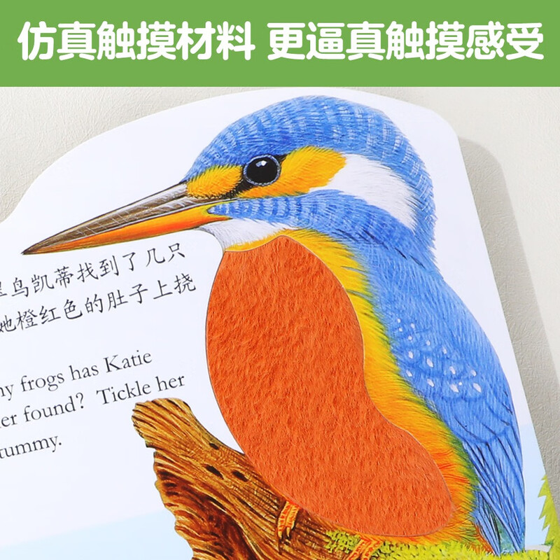 Bright and exquisite touch book series Little Otter Oscar 0-2 years old baby low cognitive picture book toddler enlightenment simulation tactile touch book Happy children's book money saving card