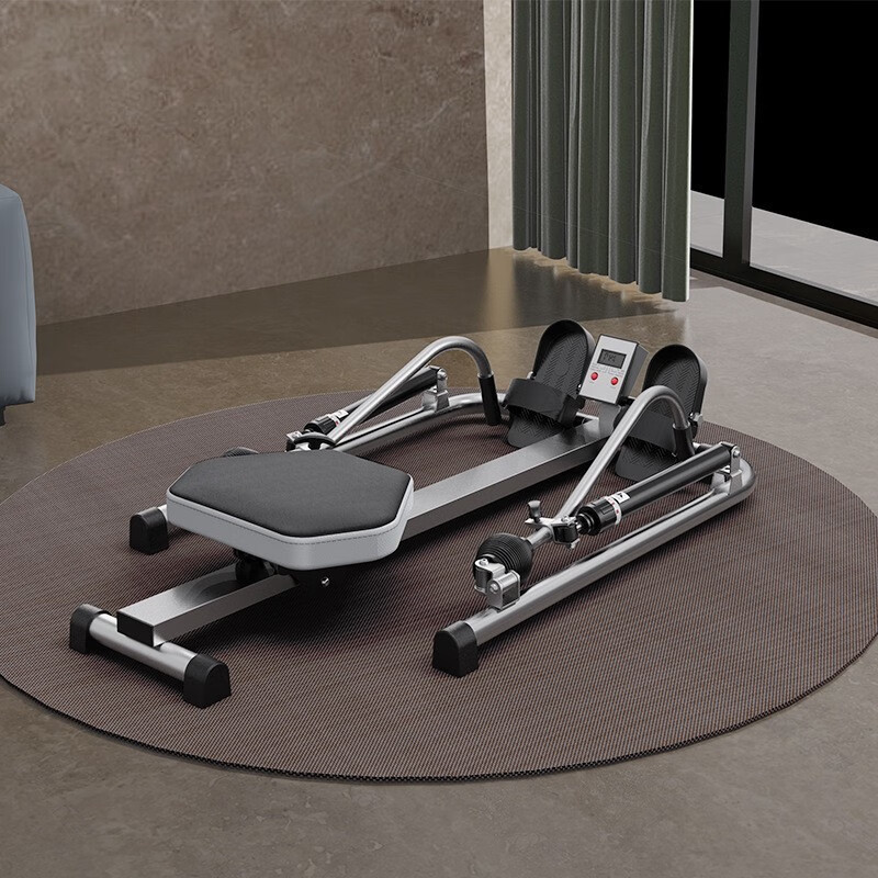 Rowing machine home fitness training equipment hydraulic foldable sculls silent resistance small rowing mobile phone reW 360 degree paddling + strength adjustment + electronic watch