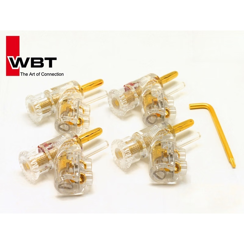 Original German WBT 0610Cu pure copper version hifi fever speaker speaker cable banana plug