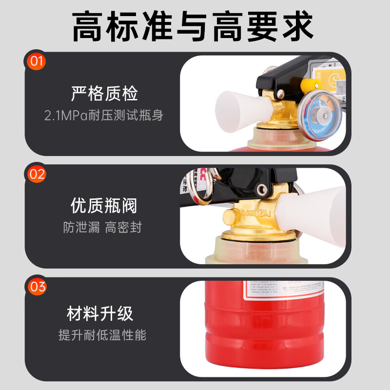 Shenlong 25-year-old new national standard dry powder fire extinguisher 2kg commercial property vehicle-mounted household fire-fighting equipment MF/ABCE2