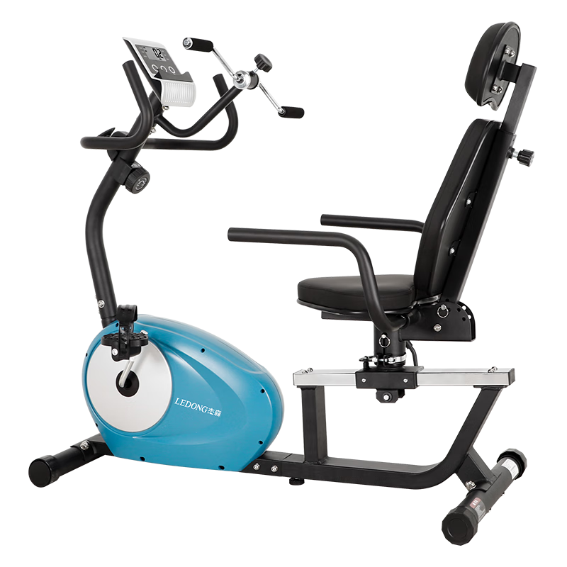 Jason (LEDONG) Horizontal Exercise Bike, Dynamic Bike, Home Indoor Exercise Bike, Elderly Fitness Equipment Bicycle R05, Rotating Seat, Adjustable Backrest Angle, Installation Included