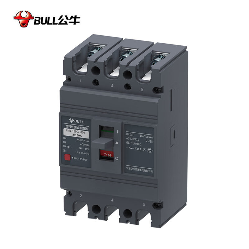 Bull air switch series leakage protection plastic case circuit breaker 3P household power circuit breaker