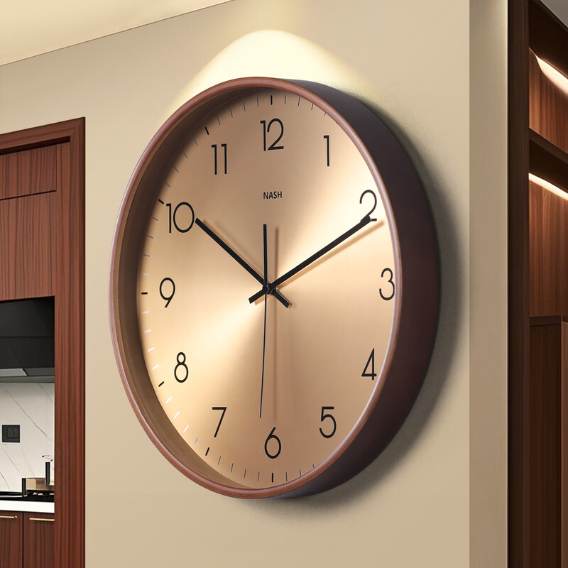 Nash wall clock living room 2026 new simple modern light luxury high-end atmosphere home high-end restaurant clock wall hanging medium size