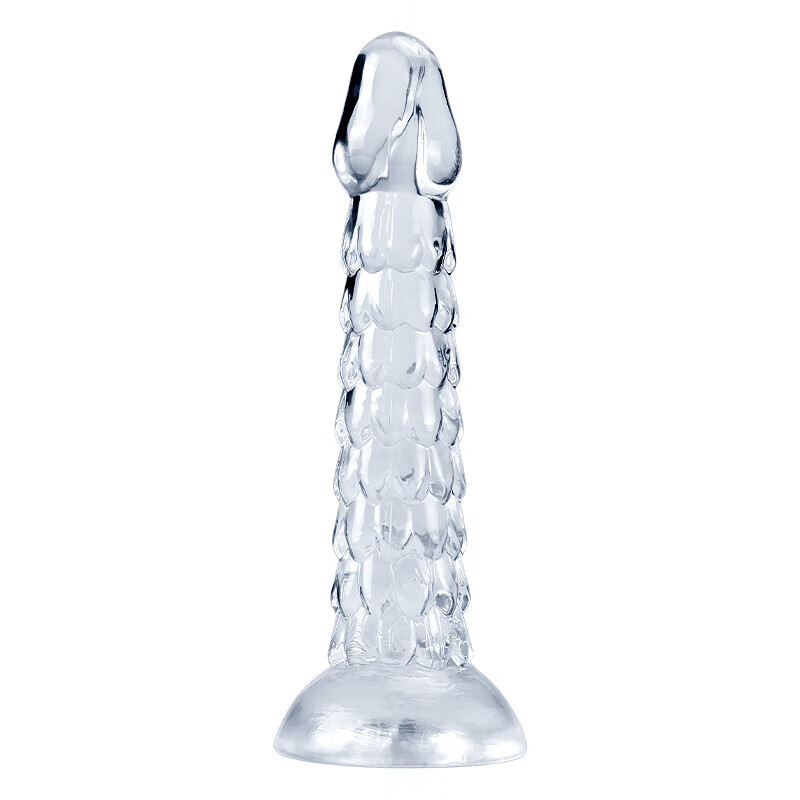 Dragon scale dildo, female masturbation device, simulated dildo, transparent adult sex toy, dragon scale scratching stimulation prop, transparent simulated dragon scale dildo, medium size