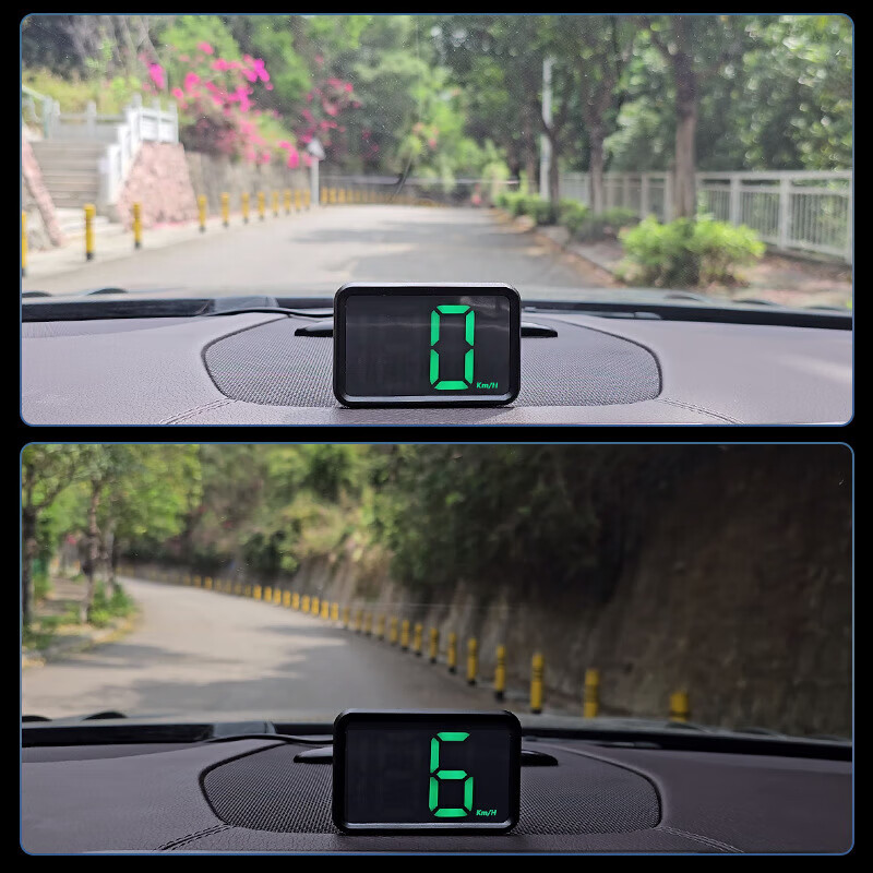 Smart HUD Head-Up Display Car Beidou GPS Vehicle Speed Display New Energy Multi-Function Instrument HD Head-Up X1 Green KM/H