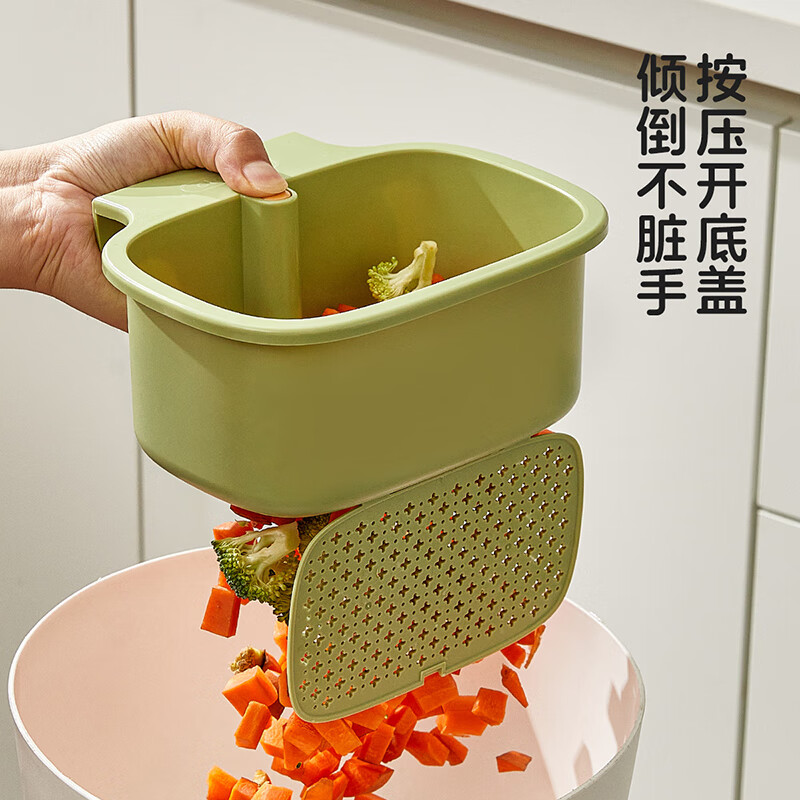 Kitchen sink drain rack drain basket storage rack storage multi-functional filter basket can be hung dishwashing filter artifact upgrade to enlarge hanging residue filter artifact - green