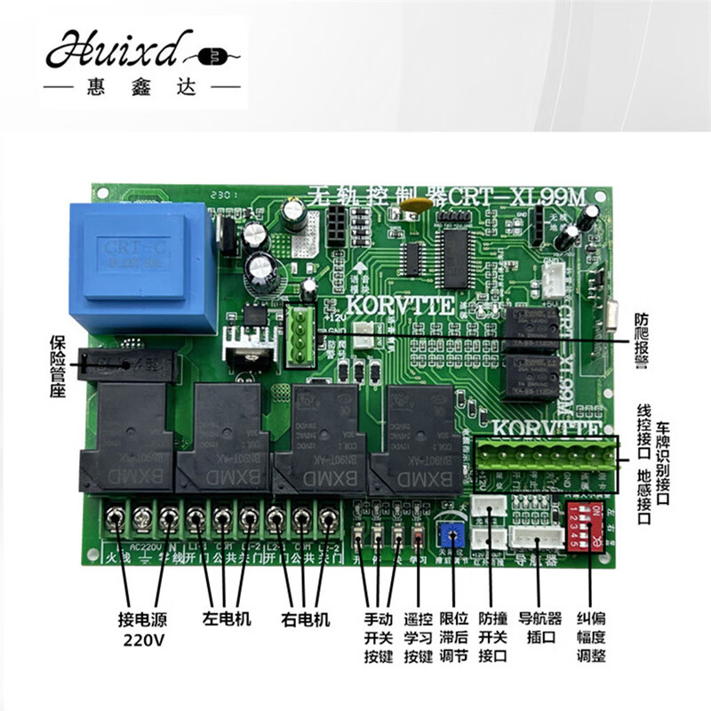 Electric trackless double motor telescopic door controller universal type remote control circuit motherboard trackless robot controller standard model (with Taiwan control)