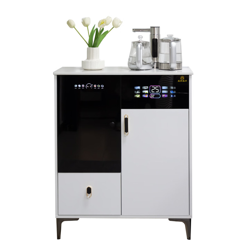 Meijia Meiju 2025 new cream style fully automatic tea bar machine all-in-one cabinet water dispenser with refrigerator refrigeration household high-end white (can be as low as around 5) hot and cold type
