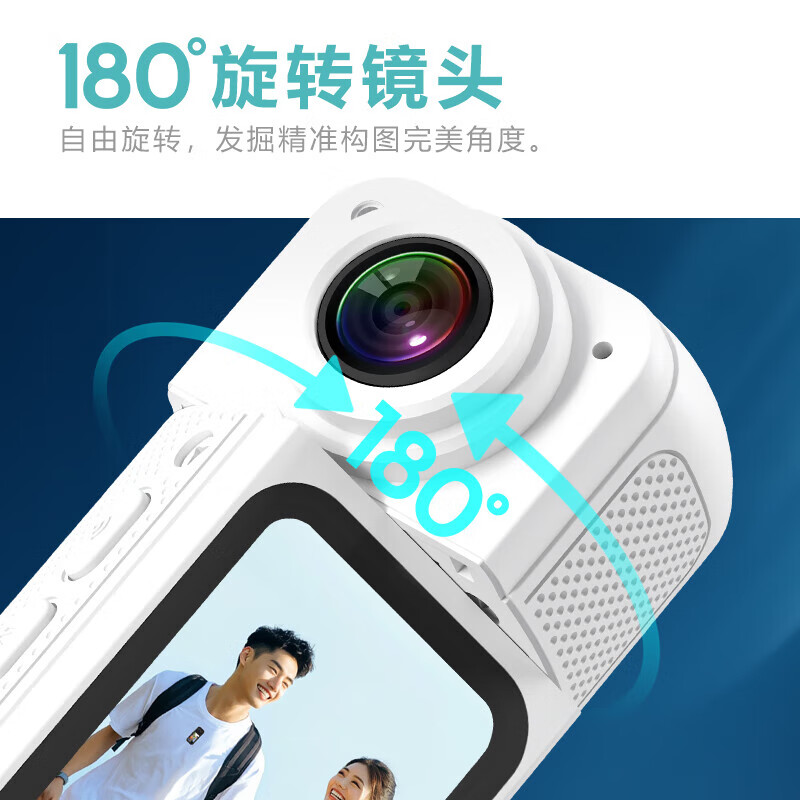 Tianjiliu thumb action camera list NO.1 chest camera 2.7K high-definition digital camera vlog recorder small outdoor portable camera photography and video artifact 2.7K black high configuration + wifi transmission + 180 rotation 128G memory card version