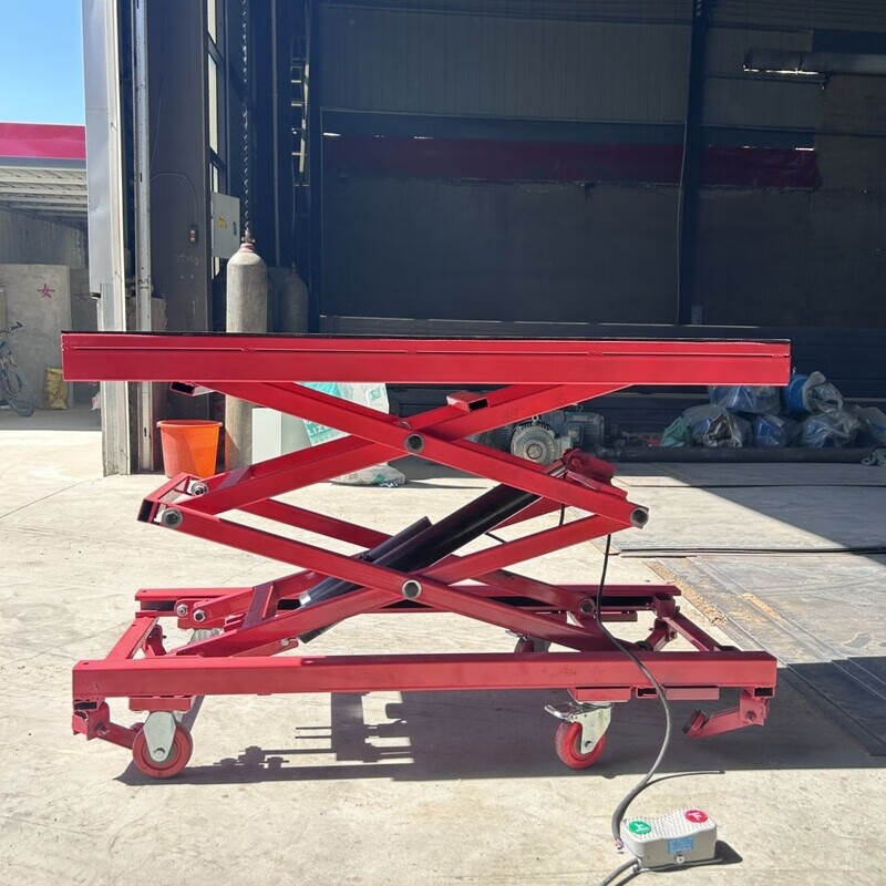 Mo Peng electric horse stool hydraulic lift horse stool foot-operated mobile decoration wall plastering tile flat trolley raised 2 meters